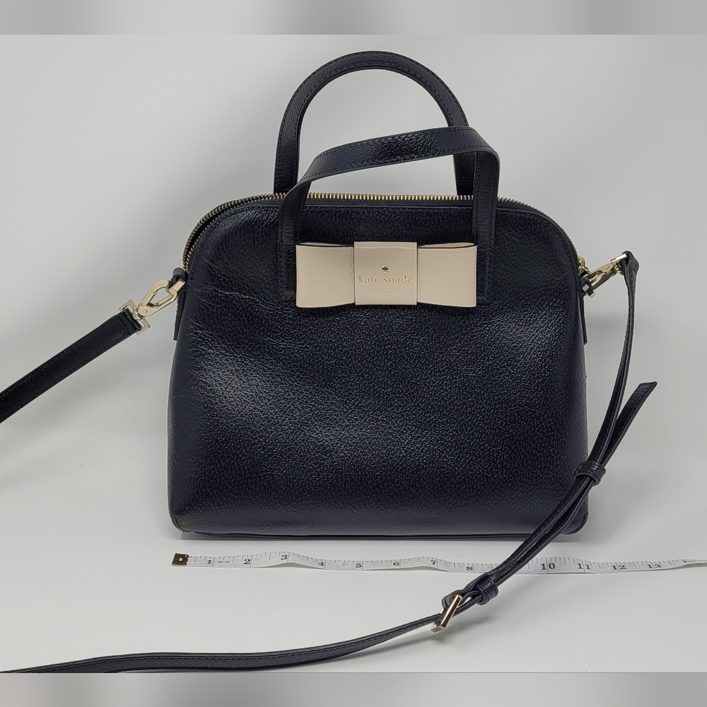 Kate Spade Robinson Street Maise Leather Satchel with Bow-Black
